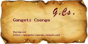 Gangetz Csenge névjegykártya